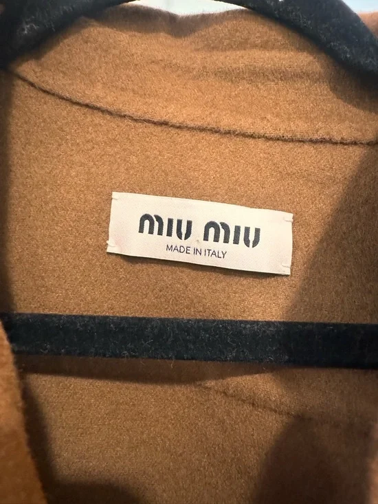 Miu Miu Cropped Button-Down Jacket in Warm Brown Size XS/S - Picture 4 of 15